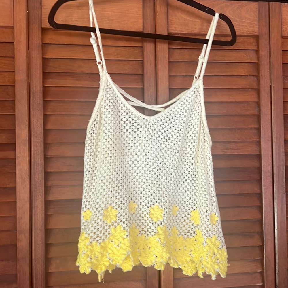 Free people crochet tank size M
